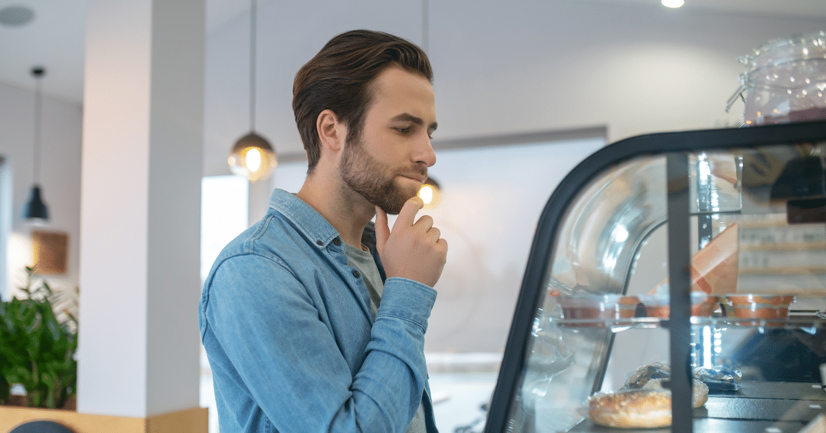 Adult choosing food