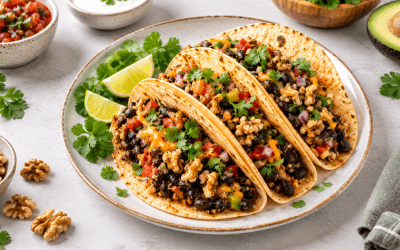 Black Bean and Walnut Tacos