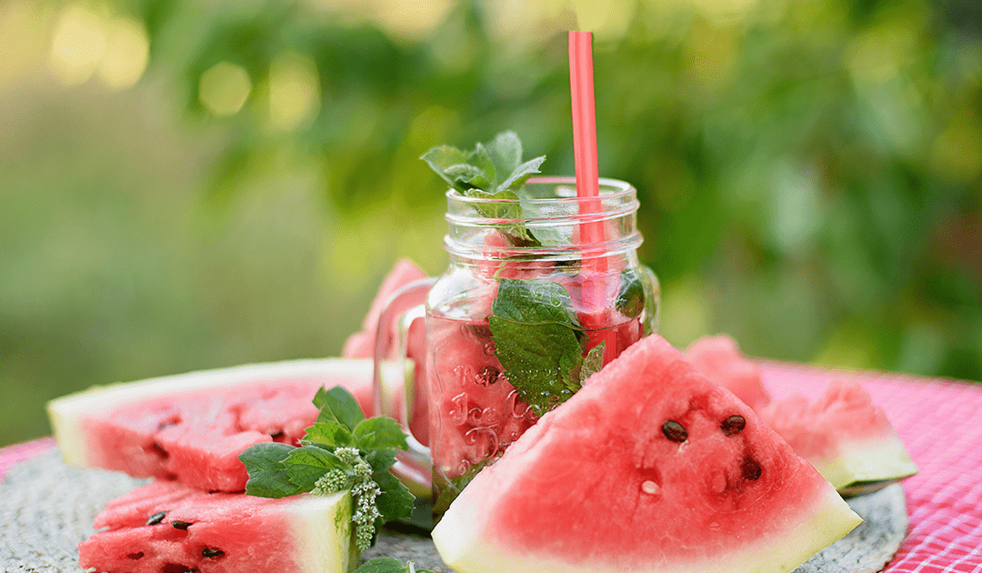 Watermelon, Kiwi, and Mint Infused Water